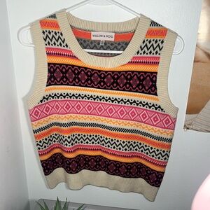 Willow and Wind colorful sweater vest